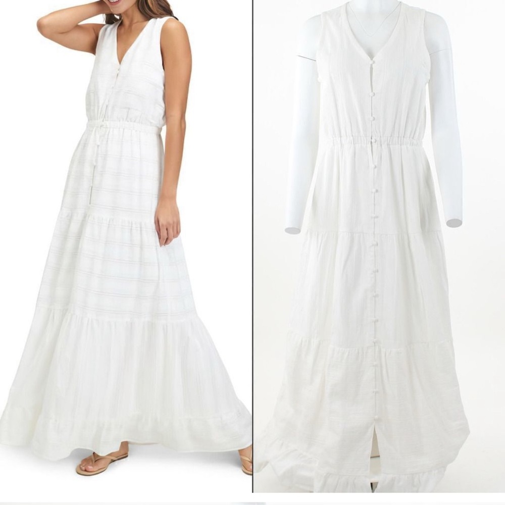 Splendid Northstar Cotton Maxi Dress in White